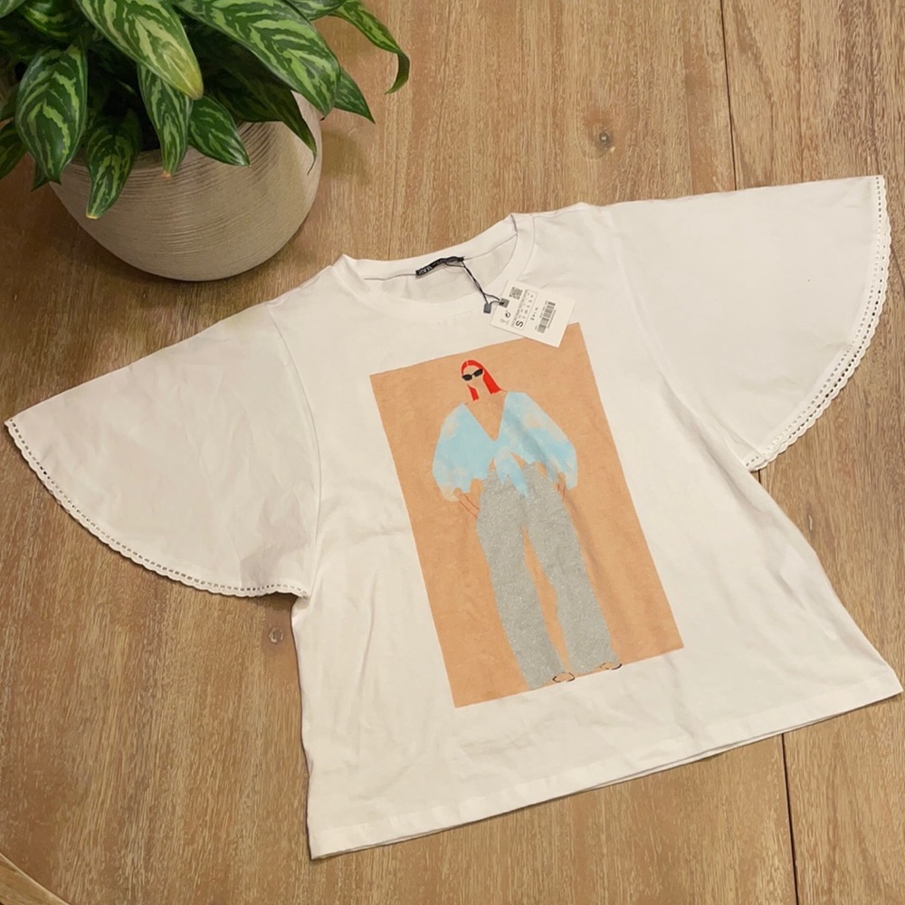 ZARA White Top Size S - Picture 2 of 11